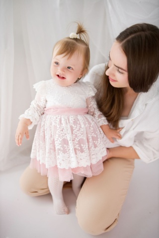 Sukienka na chrzest, roczek, urodziny LILLY PINK