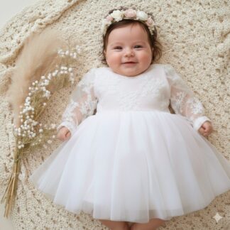 Sukienka do chrztu dla dziewczynki EMILIA