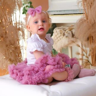 Spódniczka tiulowa wrzosowy róż