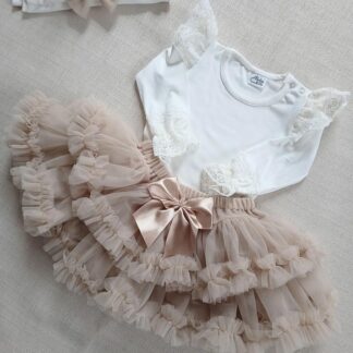 Spódniczka tiulowa beżowa