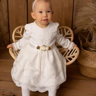 sukienka do chrztu CHARLOTTE ecru