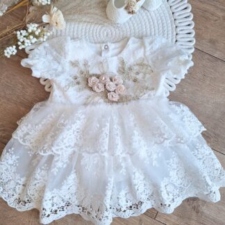 Sukienka ecru  LAURA, sukienko-body