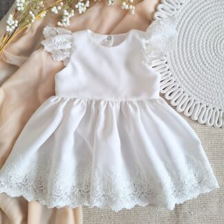 Sukienka do chrztu ecru Noemi