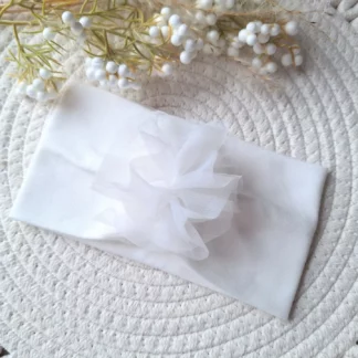 Opaska bawełniana ecru,  półturban