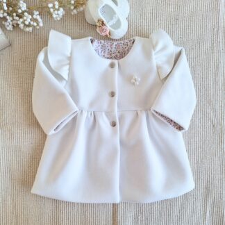 Wiosenno-Jesienny płaszczyk dla dziewczynki ecru