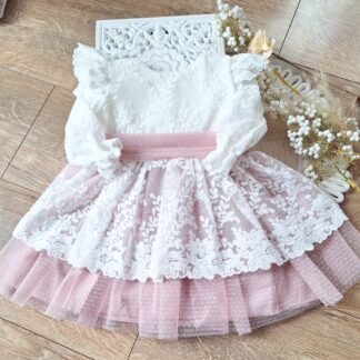 Sukienka do chrztu , urodzinowa LILLY PINK