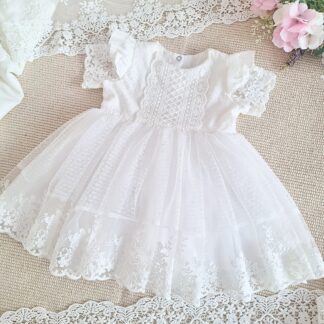 Bawełniana sukienka na chrzest Vanessa