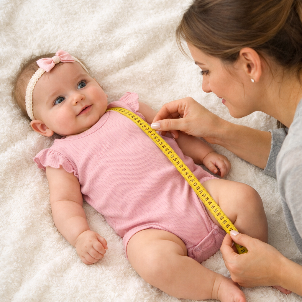 mierzenie długości sukienki do chrztu